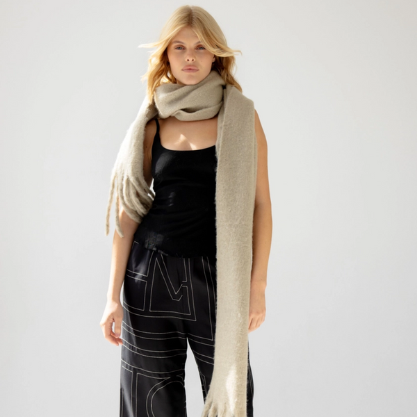 The Reykjavik Recycled Scarf | Arctic Grey