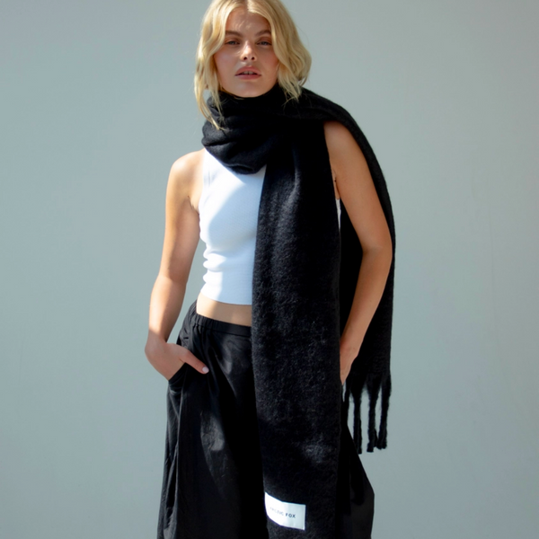 The Reykjavik Recycled Scarf | Black
