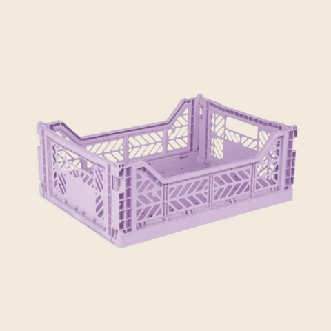 Midi Folding Storage Crate | Orchid Purple