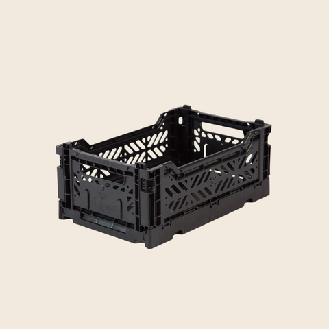 Mini Folding Storage Crate | Black