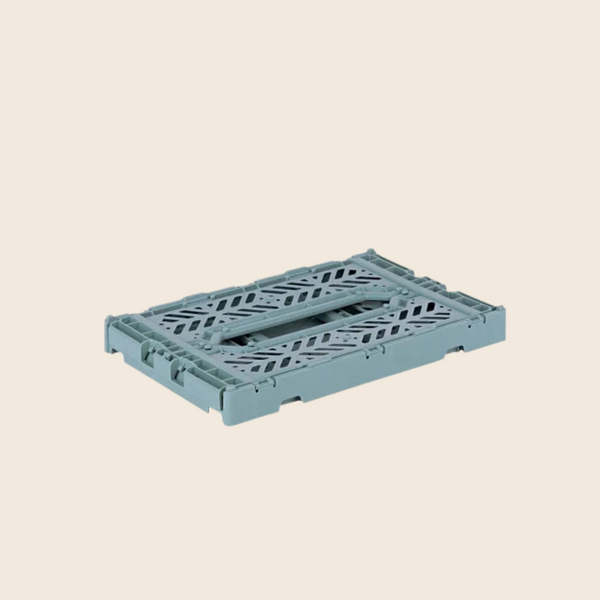 Mini Folding Storage Crate | Teal Blue