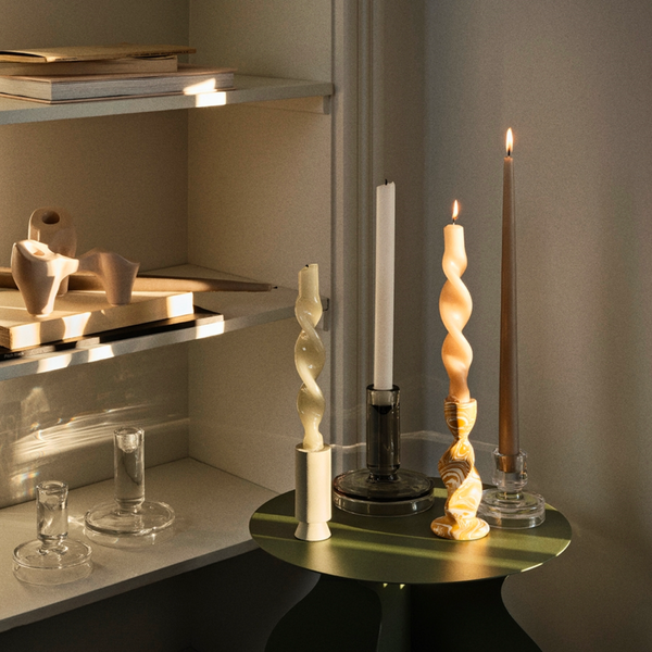 Glass Petra Candle Holder | Clear
