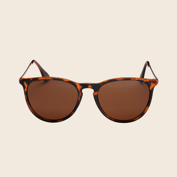 Roma Recycled Plastic Polarised Sunglasses | Turtle Brown