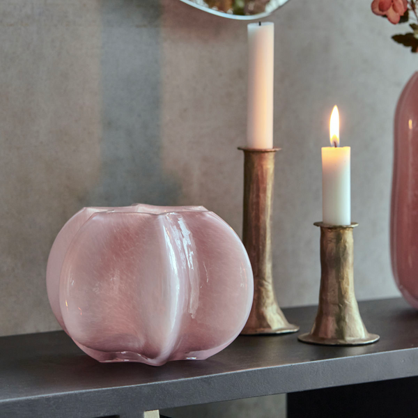 Nixi Glass Votive Vase | Rose Pink