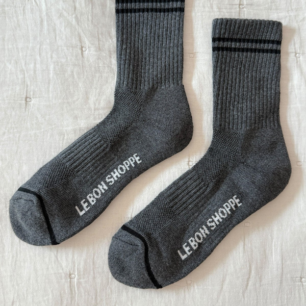 Boyfriend Socks | Charcoal