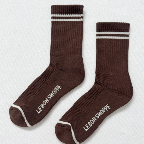 Boyfriend Socks | Wood Brown