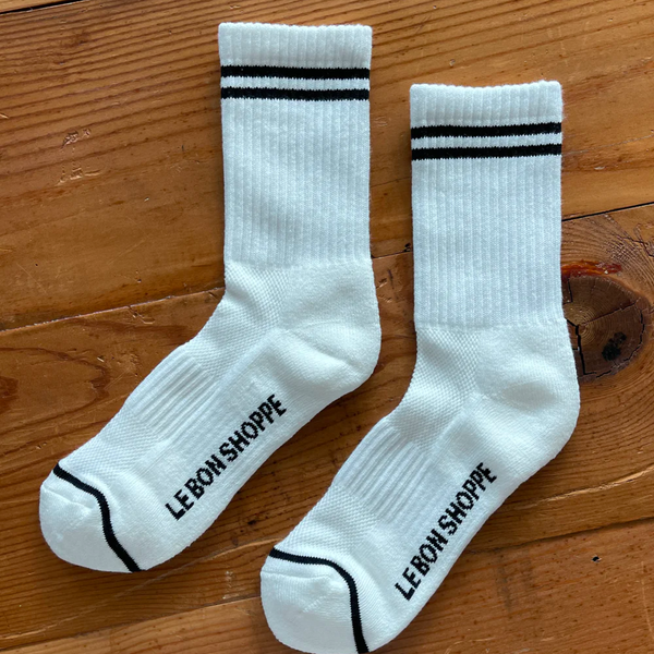 Le Bon Shoppe Boyfriend Socks in Clean White