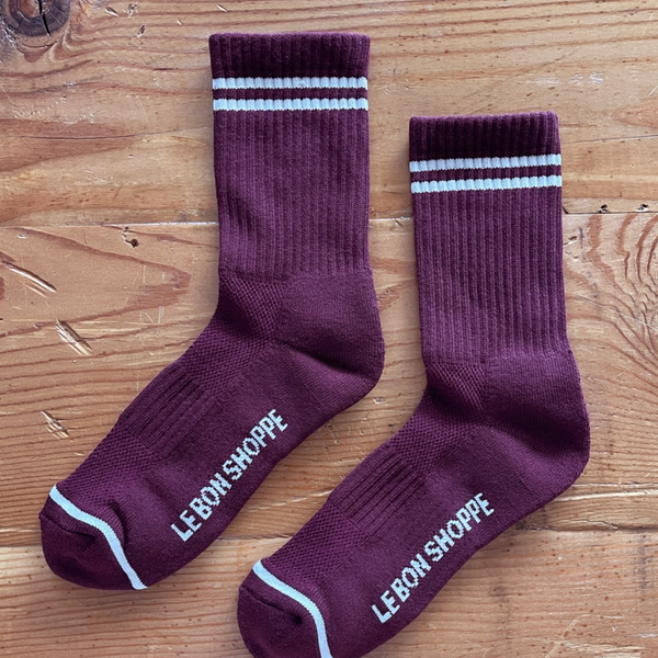 Boyfriend Socks | Maroon