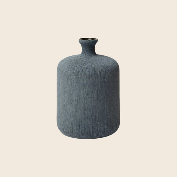 Ceramic Bottle Vase | Blue Sand