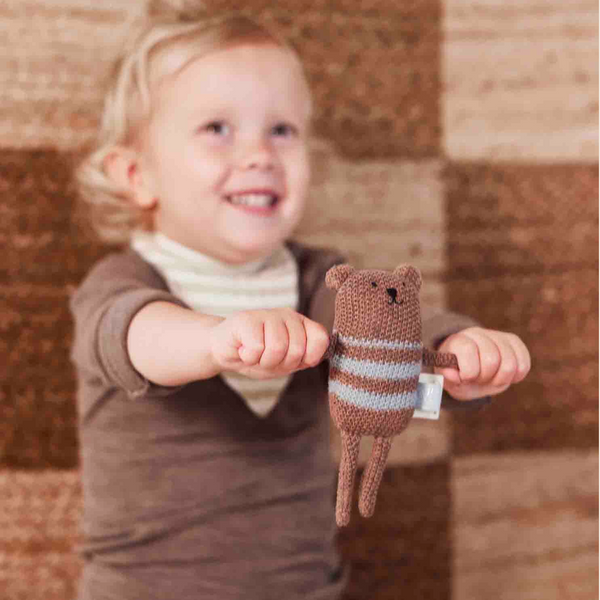 Knitted Bear Rattle by OYOY Mini