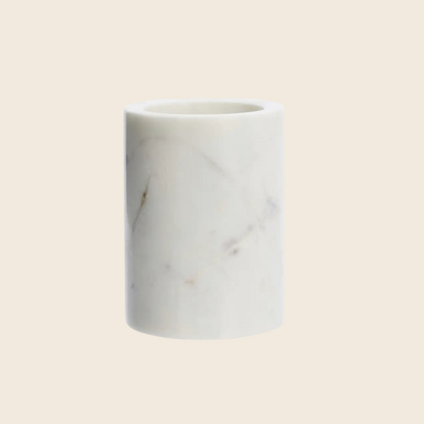 White Marble Holder Pot