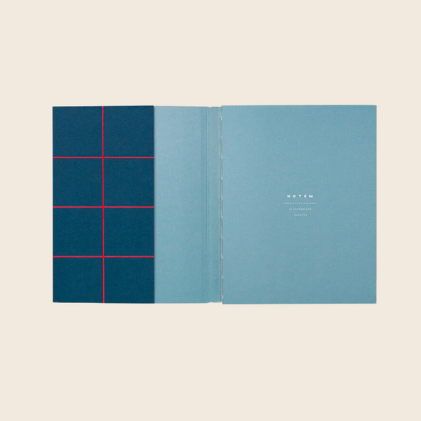 Medium Uma Lay Flat Notebook | Blue Grid