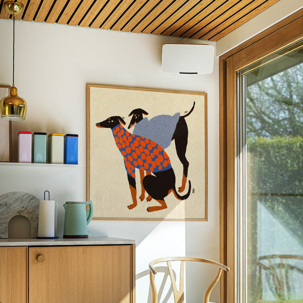 Autumn Doggos Print | 50 x 50cm