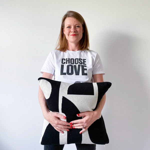 Bruten Cotton Knit Cushion | Black