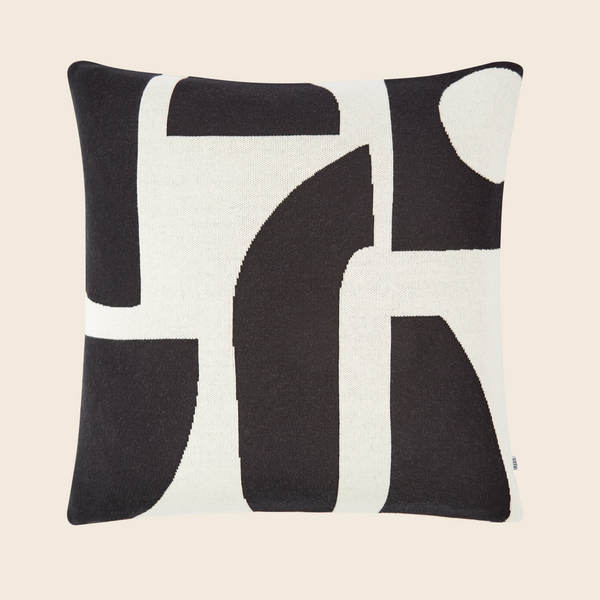 Bruten Cotton Knit Cushion | Black