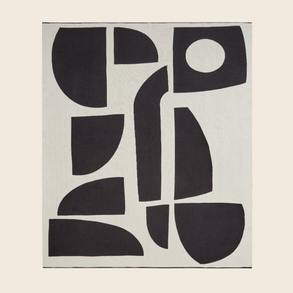 Bruten Cotton Knit Throw | Black