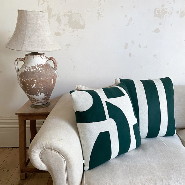 Bruten Cotton Knit Cushion | Forest Green