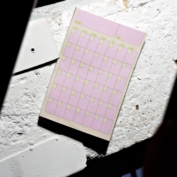 Undated Monthly Sticky Note Planner