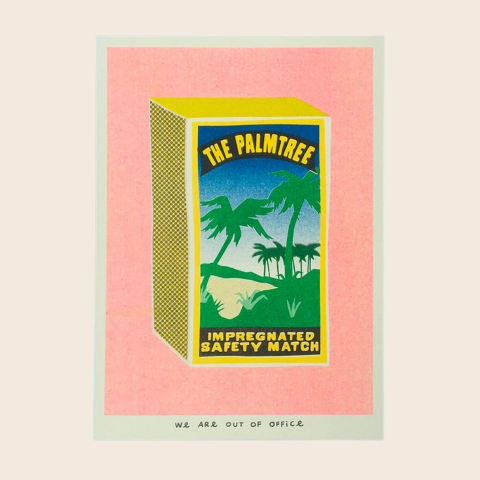 A Box of Indonesian Palm Matches Risograph Print