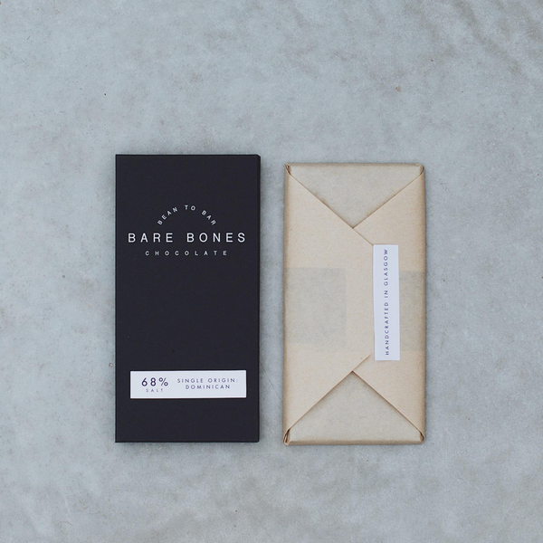 Bare Bones Dominican 68% Salted Dark Bean to Bar Chocolate