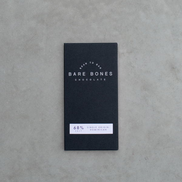 Bare Bones Dominican 68% Salted Dark Bean to Bar Chocolate