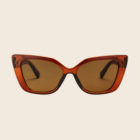 Sue Recycled Plastic Sunglasses | Cola Brown
