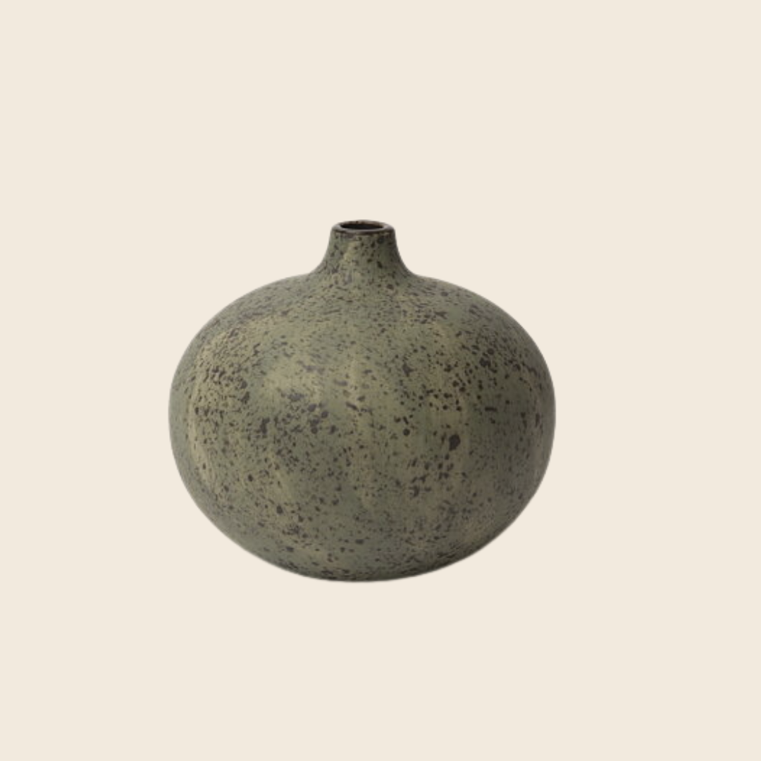 Lindform Medium Ceramic Bari Vase | Melange Green