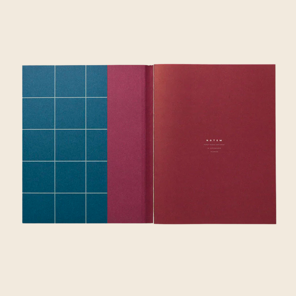 Large Uma Lay Flat Notebook | Dark Blue Grid
