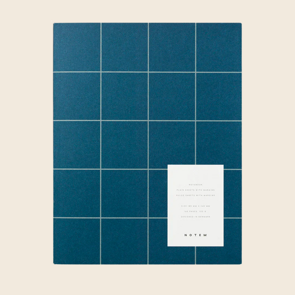 Large Uma Lay Flat Notebook | Dark Blue Grid