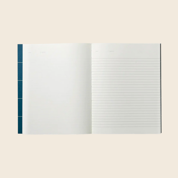 Large Uma Lay Flat Notebook | Dark Blue Grid