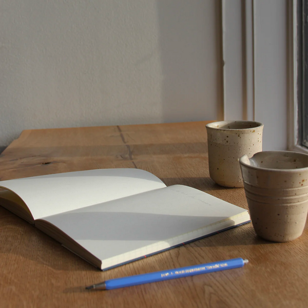 Large Uma Lay Flat Notebook | Dark Blue Grid