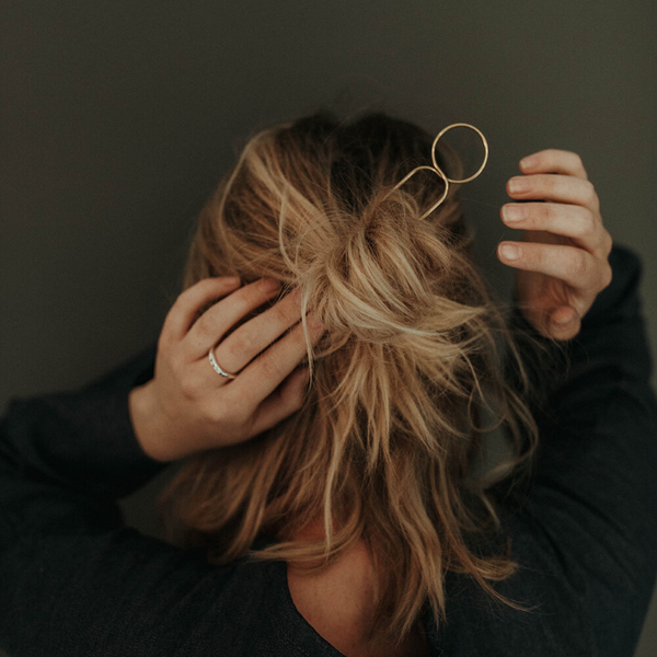 The Lizzy Loop Brass Hair Pin