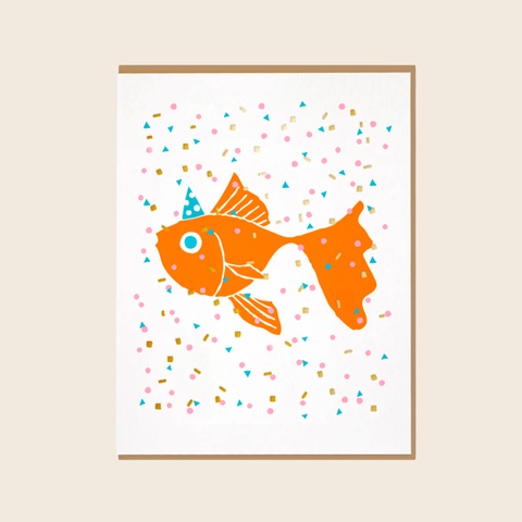 Confetti Fish Birthday Card