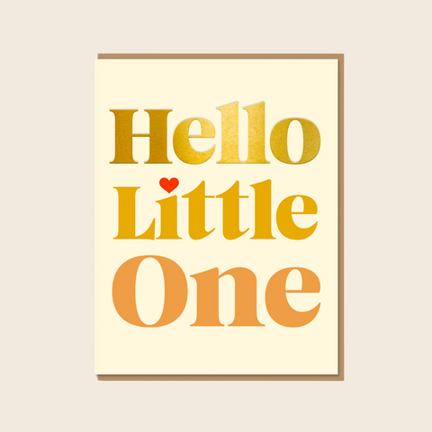 Golden Hello Little One Card