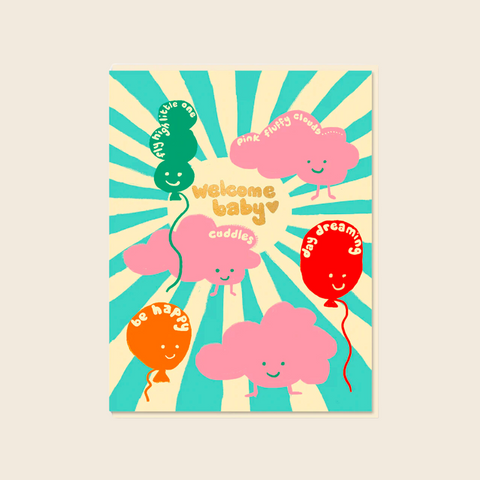 New Baby Clouds Card