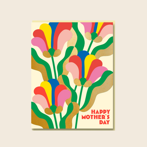 Mother's Day Rainbow Tulips Card