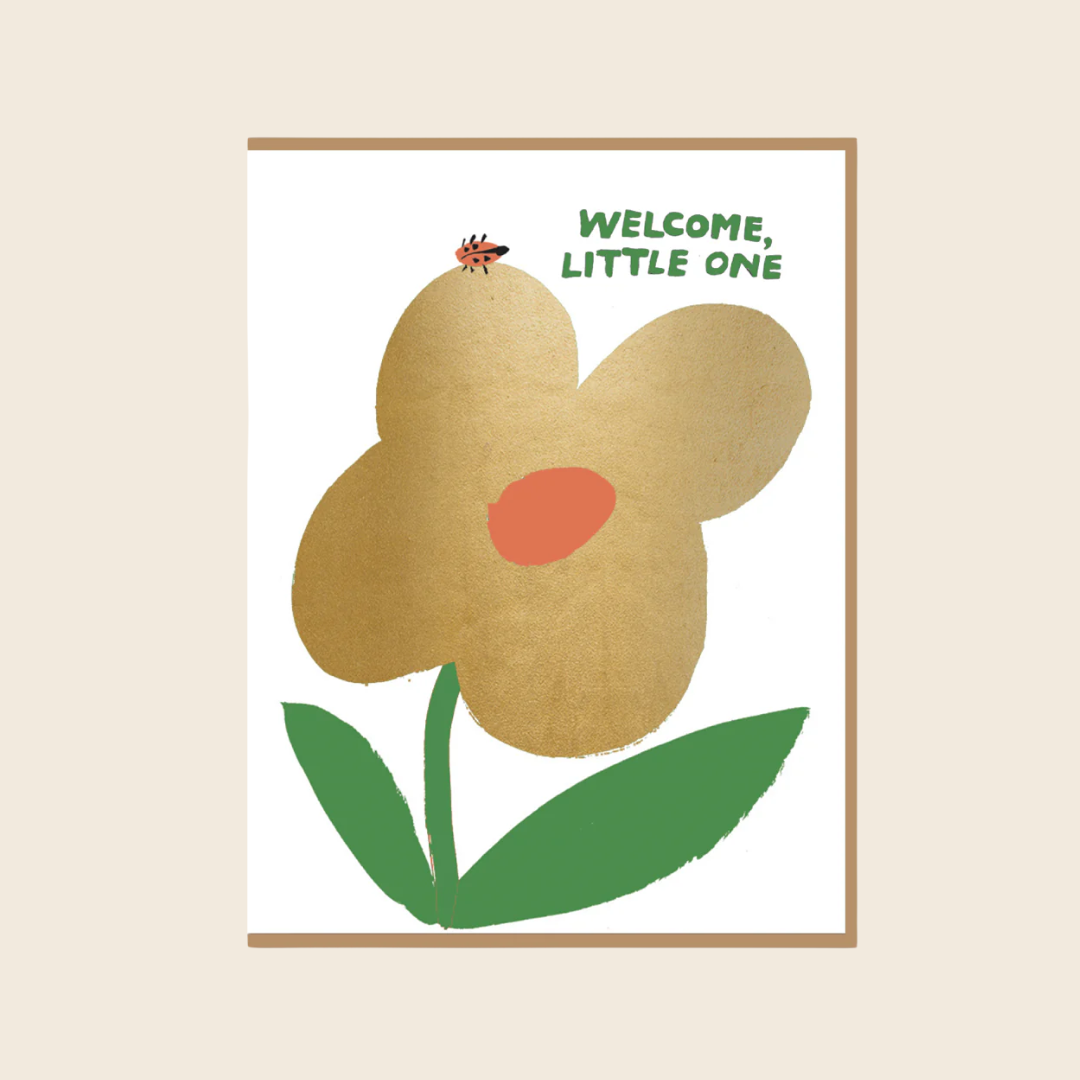 Welcome Little One Ladybird Card