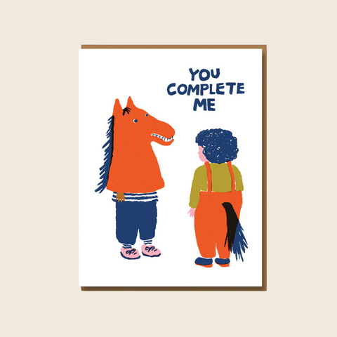 You Complete Me Card by Egg Press