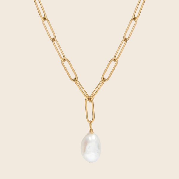 Willow Pearl Chain Necklace | Gold