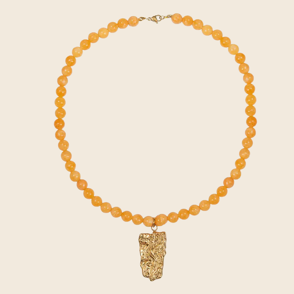 Tova Beaded Necklace | Honey Yellow