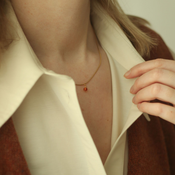 Amber Bead Necklace