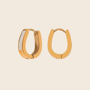 A Weathered Penny Nova Hoops in Gold and White