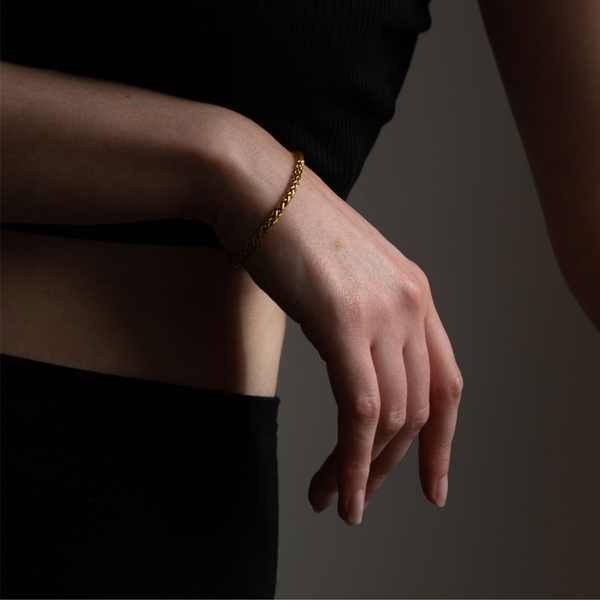 Woven Rope Bracelet | Gold