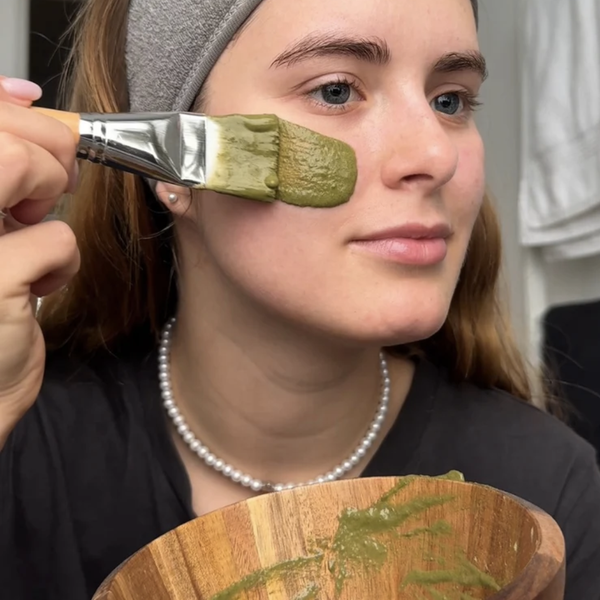 Qasil and Matcha Powder Mask
