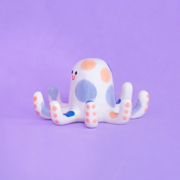 Happy Octopus Ceramic Sculpture