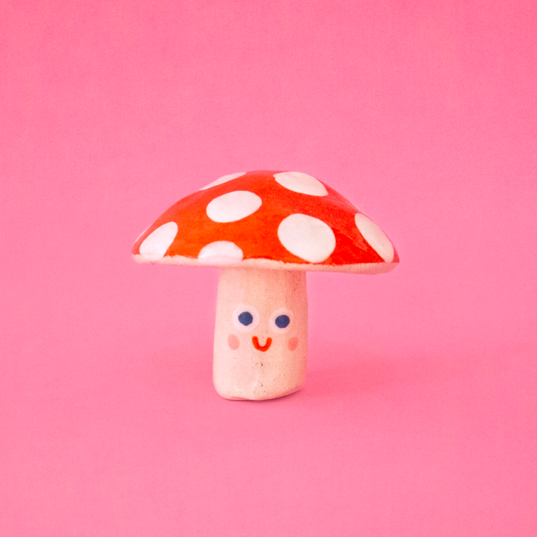 Ceramic Mushroom Sculpture