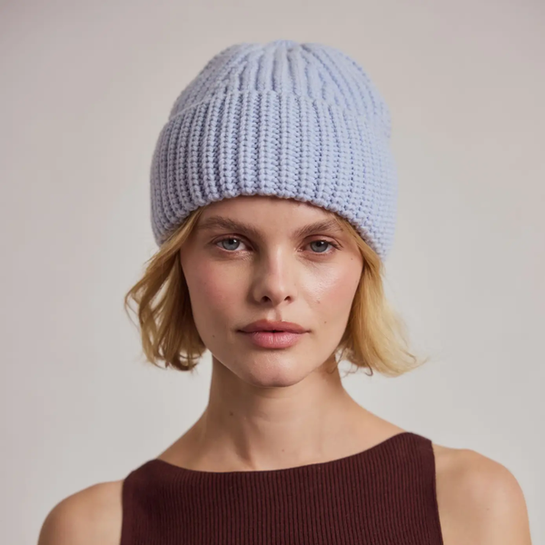 Merino Wool Beanie | Aura Blue