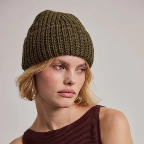Unisex Merino Wool Beanie | Mountain Green