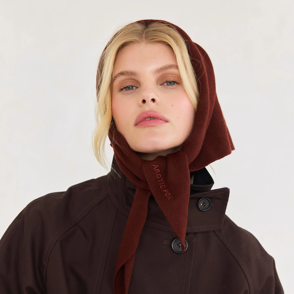 Merino Wool Triangle Scarf | Walnut Brown