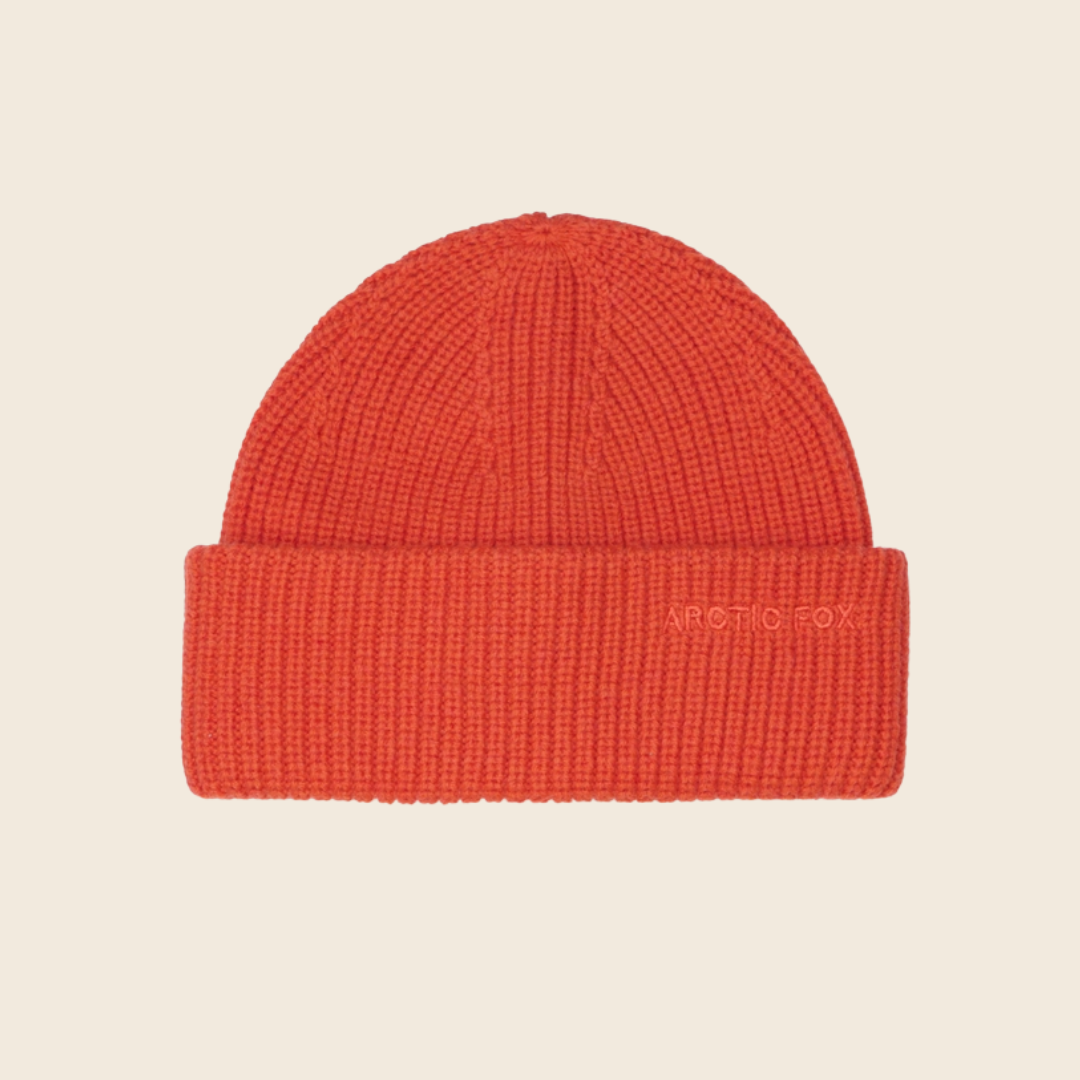 The Merino Wool Beanie | Coral Red